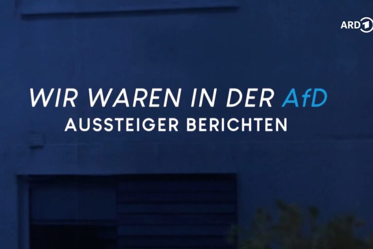 Schulterschluss gegen die AfD: In einer ARD-Doku berichten sechs einstige Mitglieder der Partei von ihren grossen Hoffnungen, die sie in die AfD setzten, und von der Hölle, in der sie landeten. Die Intention ist klar: Man will die Aggression «gegen rechts» weiter befeuern