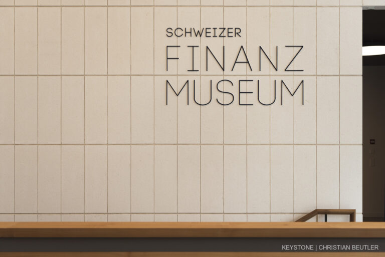 The entrance to the Swiss Finance Museum in the Swiss Exchange SIX building at Pfingstweidstrasse in Zurich, Switzerland, pictured on January 10, 2018. The Swiss Finance Museum provides insight into the Swiss financial market. It explains economic history, shows modern innovations and expounds the importance of the Swiss financial sector for daily life. (KEYSTONE/Christian Beutler)

Der Eingang zum Schweizer Finanzmuseum im Gebaeude der Schweizer Boerse SIX an der Pfingstweidstrasse in Zuerich, aufgenommen am 10. Januar 2018. Das Schweizer Finanzmuseum gibt Einblick in den Schweizer Finanzmarkt. Es erlaeutert die Wirtschaftsgeschichte, zeigt Innovationen der Neuzeit und erklaert die Bedeutung des Schweizer Finanzplatzes im taeglichen Leben. (KEYSTONE/Christian Beutler)