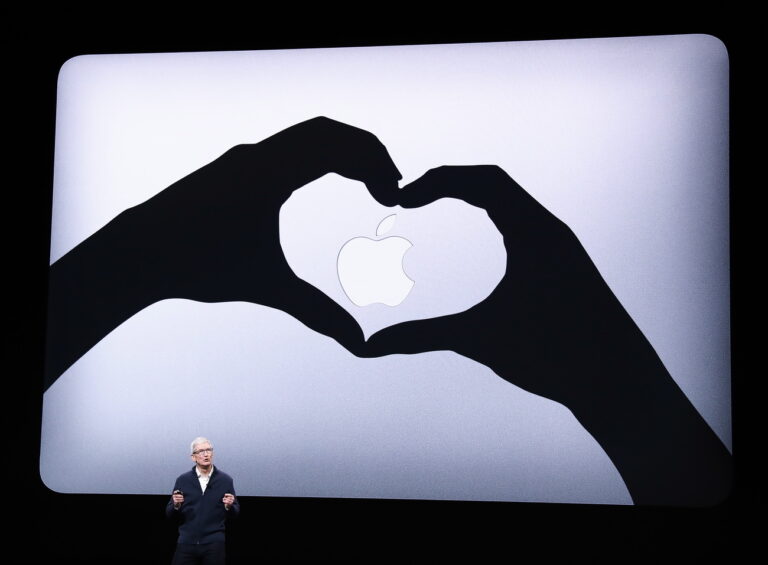 epa07131299 Apple CEO Tim Cook speaks during an Apple special event at the Howard Gilman Opera House at the Brooklyn Academy of Music before the start of an Apple event in New York, New York, USA, 30 October 2018. The event follows soon after a major Apple iPhone product launch in September 2018. EPA/JUSTIN LANE