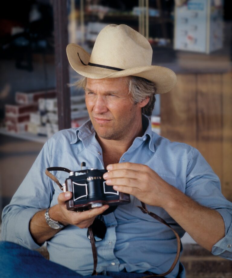 Actor Jeff Bridges on the set of Texasville