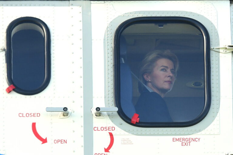 epa07718859 (FILE) - German Defense Minister Ursula von der Leyen leaves in a helicopter after a visit near the crash site of a Eurofighter Typhoon jet near the village Nossentin in the area of Waren (Mueritz) in Mecklenburg-Western Pomerania, Germany, 24 June 2019 (reissued 15 July 2019). Media reports on 15 July 2019 state Ursula von der Leyen has announced via Twitter that she will resign from her post as German Defense Minister on 17 July 2019. A vote on von der Leyen's nomination as the head of the European Commission will take place at the plenary session of the European Parliament on 16 July. EPA/CLEMENS BILAN