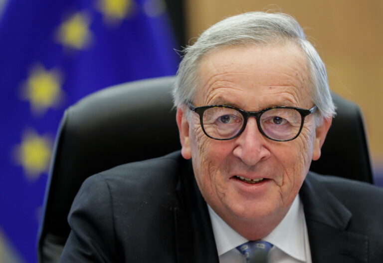 epa07959296 European Commission President Jean-Claude Juncker attends the weekly college meeting of the European Commission in Brussels, Belgium, 30 October 2019. EPA/STEPHANIE LECOCQ