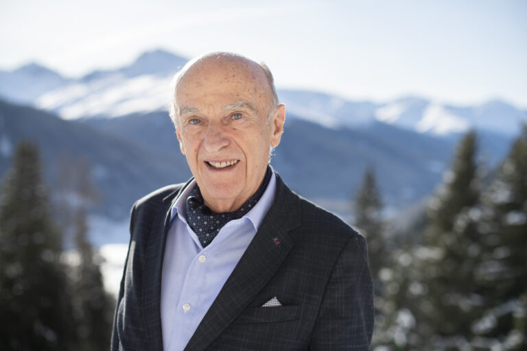 Hans-Rudolf Merz, former Swiss federal councillor, poses during the traditional Schatzalp brunch at the 93th Spengler Cup ice hockey tournament in Davos, Switzerland, Sunday, December 29, 2019. (KEYSTONE/Gian Ehrenzeller)