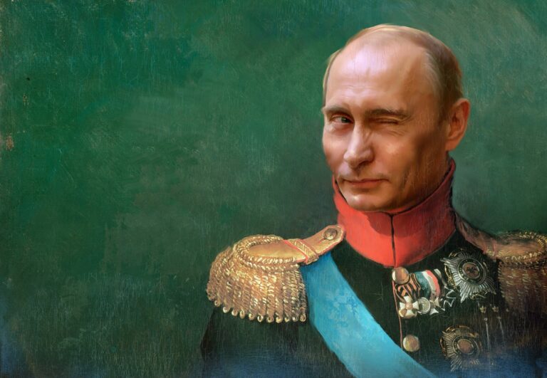 Illustration, Putin as tsar, winks (KEYSTONE/PHOTONONSTOP/WIESLAW SMETEK)