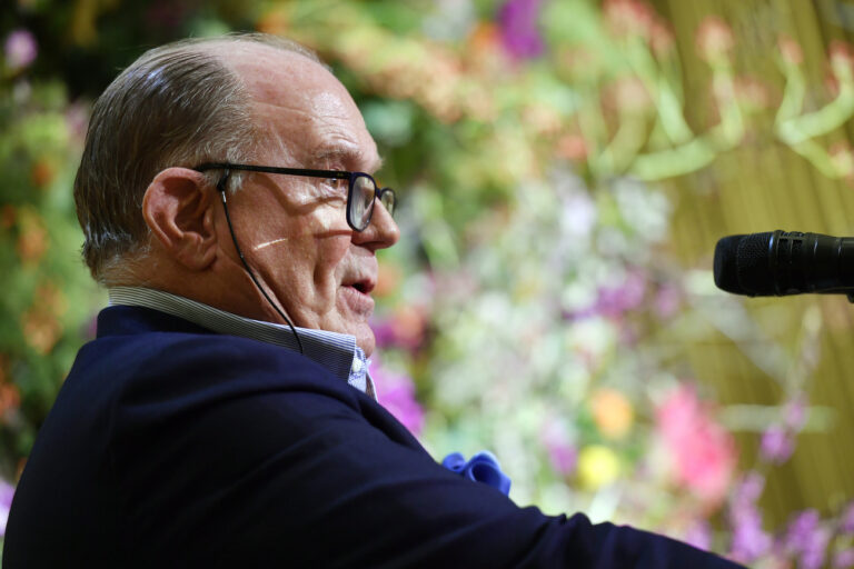 Walter B. Kielholz, Praesident Einfache Gesellschaft Kunsthaus-Erweiterung an einer Medienkonferenz zum Erweiterungsbau des Kunsthaus Zuerich am Mittwoch, 6. Oktober 2021. (KEYSTONE/Walter Bieri)