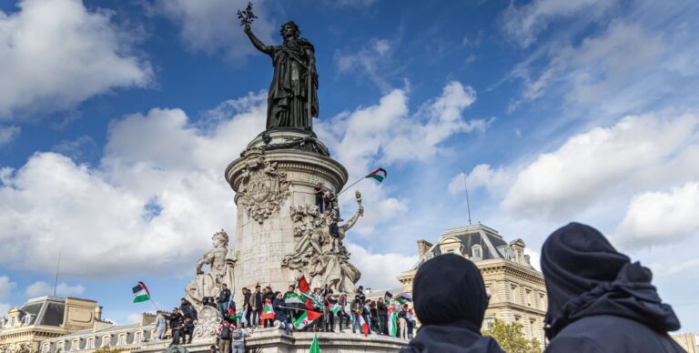People protest in support of Palestinians in Paris