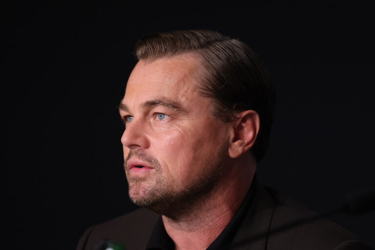 epa10643415 US actor Leonardo DiCaprio attends the press conference for 'Killers of the Flower Moon' during the 76th annual Cannes Film Festival, in Cannes, France, 21 May 2023. The movie is presented out of competition of the festival which runs from 16 to 27 May. EPA/Mohammed Badra / POOL