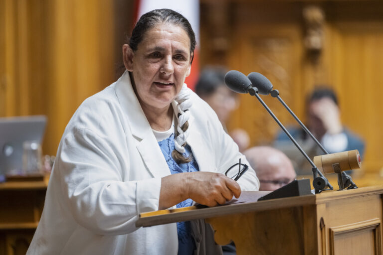 Jacqueline Badran, SP-ZH, spricht zur Grossen Kammer, an der Sommersession der Eidgenoessischen Raete, am Montag, 12. Juni 2023 im Nationalrat in Bern. (KEYSTONE/Alessandro della Valle)