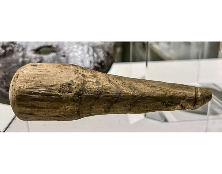 Archaeologists have discovered a unique artefact at the site of the Roman fort of Vindolanda in Hexham Northumberland - which they believe is a Roman sex toy. The wooden object was initially thought to be a darning tool since it had been found alongside dozens of shoes and dress accessories, as well as other small tools and craft waste products such as leather off-cuts and worked antler, that were discarded in the 2nd century fort ditch. But new analysis by experts at Newcastle University and University College Dublin has shown it to be the first known example of a disembodied phallus made of wood recovered anywhere in the Roman world. Phalli were widespread across the Empire and were commonly believed to be a way to protect against bad luc PUBLICATIONxNOTxINxUKxFRA Copyright: xx 52459906