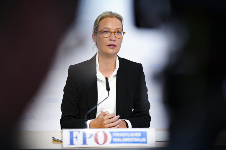 ABD0050_20230919 - WIEN - ÖSTERREICH: AfD-Vorsitzende Alice Weidel anl. der Pressekonferenz der FPÖ 