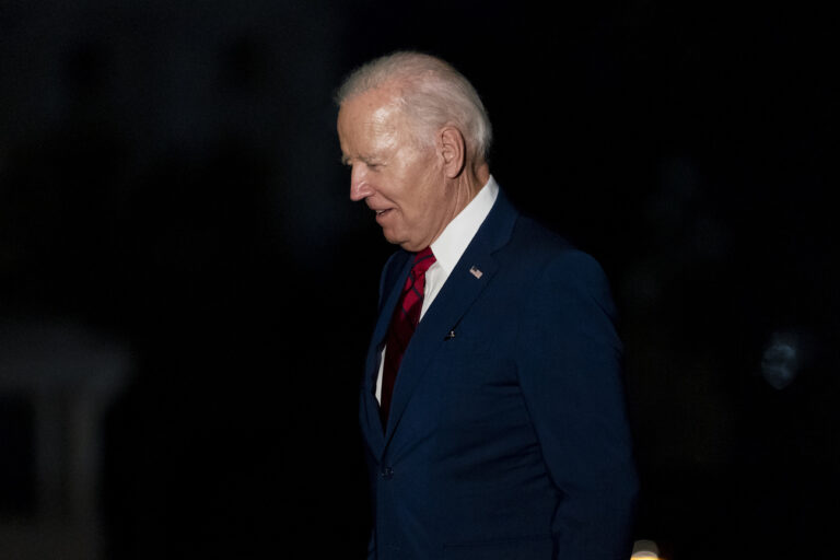 President Joe Biden walks across the South Lawn of the White House in Washington, Wednesday, Sept. 20, 2023, after returning from a trip to New York for the 78th United Nations General Assembly. (AP Photo/Stephanie Scarbrough)