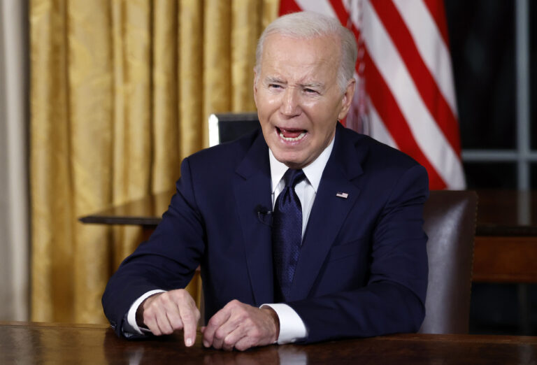 President Joe Biden speaks from the Oval Office of the White House Thursday, Oct. 19, 2023, in Washington, about the war in Israel and Ukraine. (Jonathan Ernst/Pool via AP)