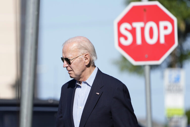 President Joe Biden leaves St. Edmond Catholic Church in Rehoboth Beach, Del., Saturday, June 1, 2024. (AP Photo/Susan Walsh)