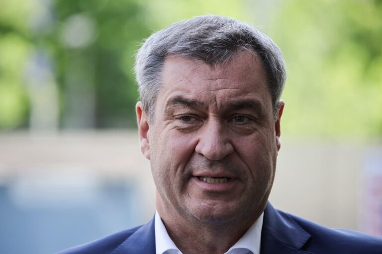 ARCHIV - 20.06.2024, Berlin: Markus Söder (CSU), Ministerpräsident von Bayern, spricht im Rahmen der Ministerpräsidentenkonferenz. (zu dpa: «Söder: Ampel hat letzte Kräfte mobilisiert») Foto: Hannes P Albert/dpa +++ dpa-Bildfunk +++ (KEYSTONE/DPA/Hannes P Albert)