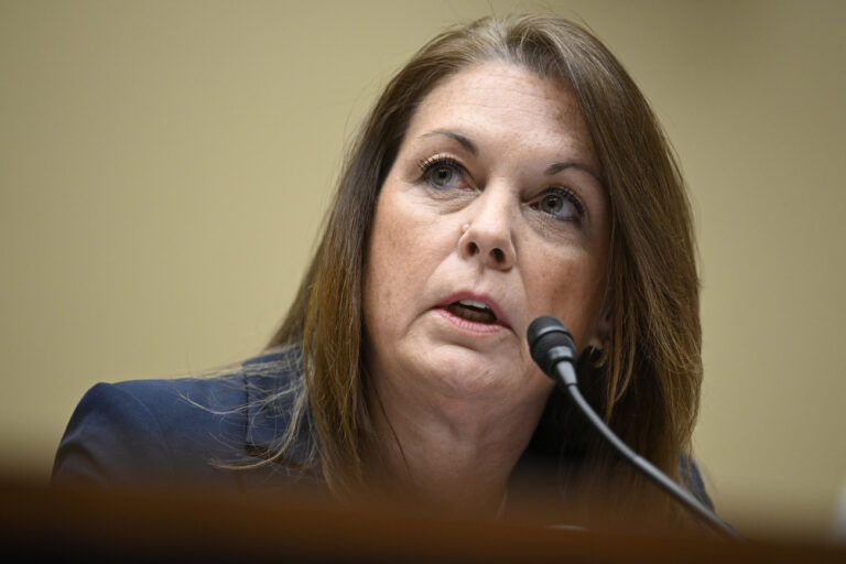 U.S. Secret Service Director Kimberly Cheatle testifies before the House Oversight and Accountability Committee about the attempted assassination of former President Donald Trump at a campaign event in Pennsylvania, at the Capitol in Washington, Monday, July 22, 2024. (AP Photo/John McDonnell).Kimberly Cheatle