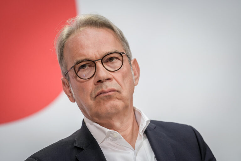 ARCHIV - 02.09.2024, Berlin: Der Spitzenkandidat der SPD Thüringen, Georg Maier. (zu dpa: «SPD-Chef: Oppositionsrolle in Thüringen nicht ausgeschlossen») Foto: Kay Nietfeld/dpa +++ dpa-Bildfunk +++ (KEYSTONE/DPA/Kay Nietfeld)