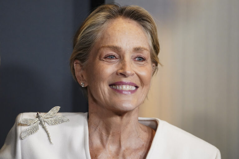 Sharon Stone arrives at the 15th Governors Awards on Sunday, Nov. 17, 2024, at The Ray Dolby Ballroom in Los Angeles. (Photo by Jordan Strauss/Invision/AP)