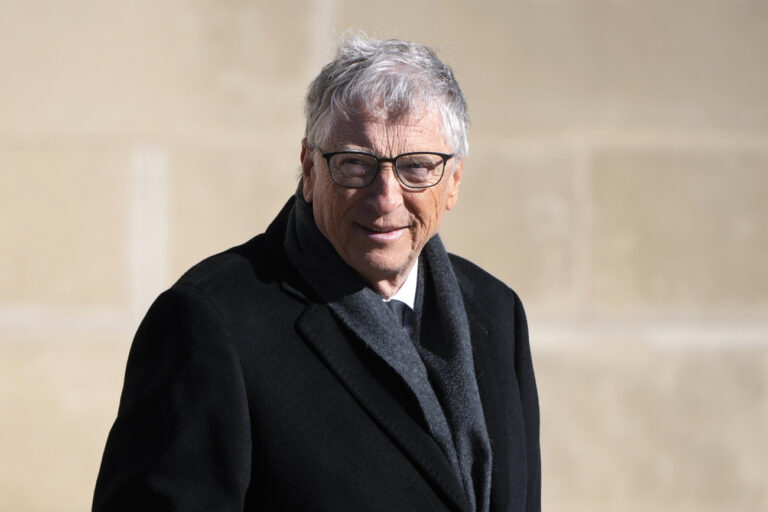 Bill Gates, co-founder of Microsoft, leaves after the State Funeral of former President Jimmy Carter at the Washington National Cathedral, Thursday, Jan. 9, 2025. (AP Photo/Mark Schiefelbein)