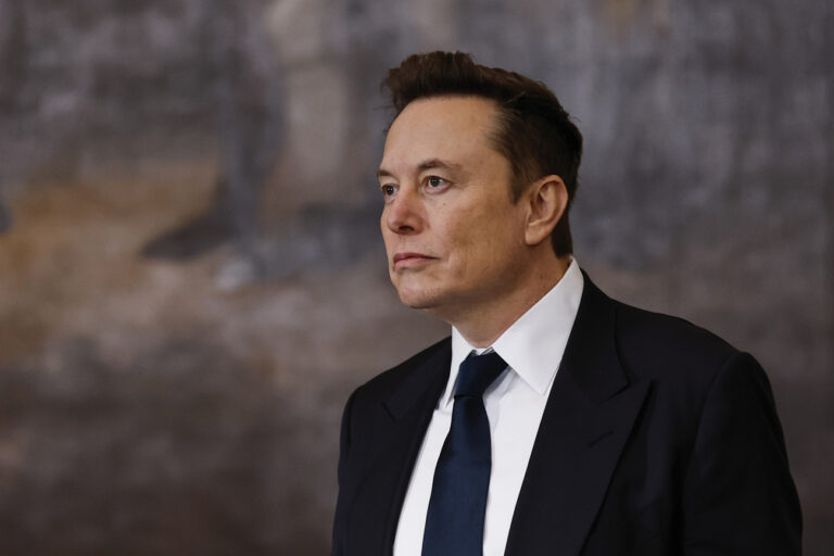 Elon Musk arrives before the 60th Presidential Inauguration in the Rotunda of the U.S. Capitol in Washington, Monday, Jan. 20, 2025. (Chip Somodevilla/Pool Photo via AP)