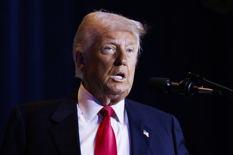 epa11879011 US President Donald Trump speaks during the National Prayer Breakfast at the US Capitol in Washington, DC, USA, 06 February 2025. President Trump has directed staff at the Education Department's Office for Civil Rights to aggressively pursue complaints involving antisemitism. EPA/AARON SCHWARTZ / POOL