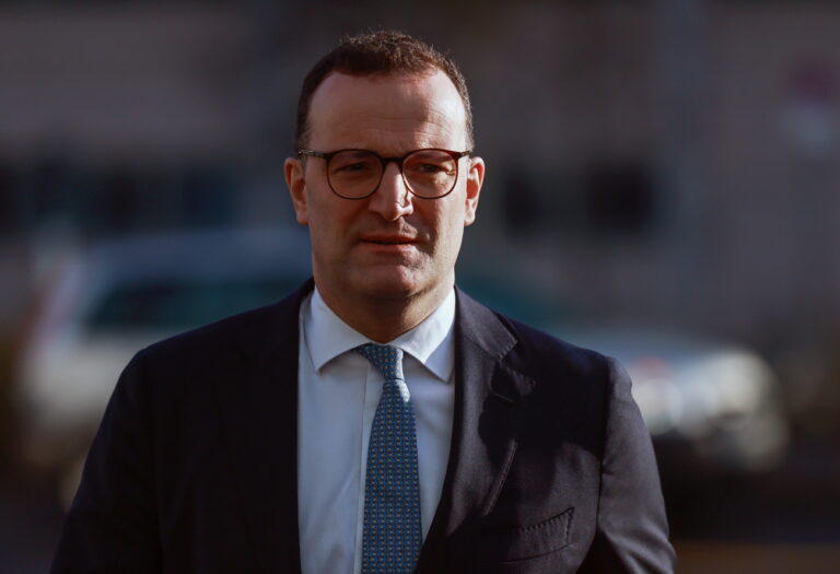 epa11920663 Former German Health Minister and member of Germany's Christian Democratic Union (CDU) Jens Spahn arrives prior to the CDU leadership meeting at the party's headquarters at the Konrad-Adenauer-Haus in Berlin, Germany, 24 February 2025. Germany held its federal elections on 23 February. EPA/HANNIBAL HANSCHKE