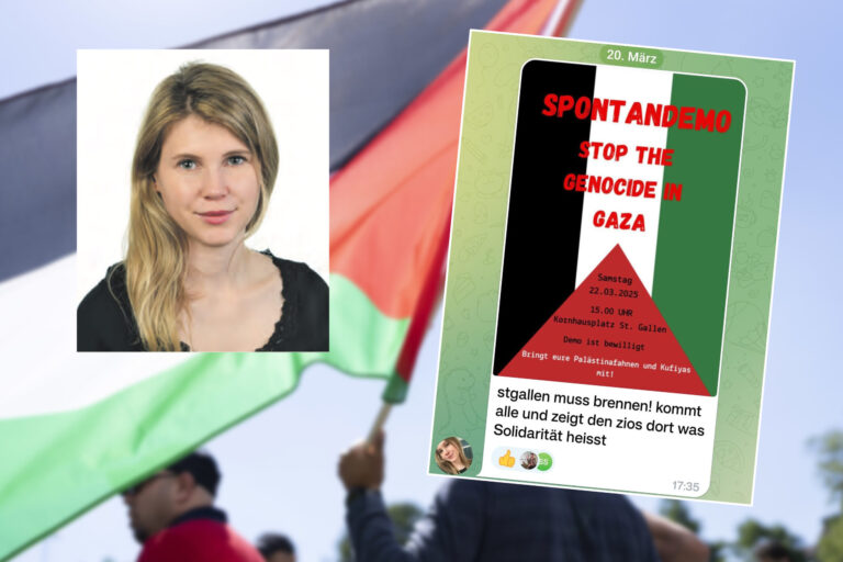 Kampagnenführerin der Thurgauer SP unterstützt Anti-Israel-Demo von morgen Samstag. Und obendrein die Aussage «St. Gallen muss brennen»