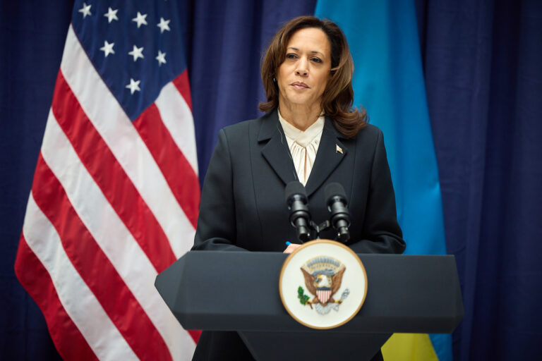epa11161989 A handout photo made available by the Presidential Press Service shows US Vice President Kamala Harris attends a joint press conference with President of Ukraine Volodymyr Zelensky during the Munich Security Conference 2024 in Munich, Germany, 17 February 2024. More than 500 high-level international decision-makers meet at the 60th Munich Security Conference in Munich during their annual meeting from 16 to 18 February 2024 to discuss global security issues.  EPA/PRESIDENTIAL PRESS SERVICE HANDOUT  HANDOUT EDITORIAL USE ONLY/NO SALES HANDOUT EDITORIAL USE ONLY/NO SALES