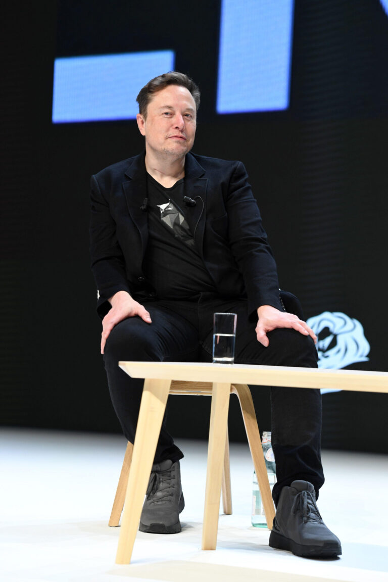 2XCYGKF CANNES, FRANCE - JUNE 19: Elon Musk  speaking during the Cannes Lions Festival 2024 on June 19, 2024 in Cannes, France. 
Credit : Media Pictures/Alamy Stock Live News