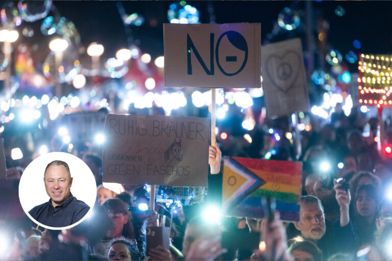 Polit-Mobbing im Staatsauftrag: Jetzt wollen gedopte Demokratiegegner auch in der Schweiz «gegen rechts» und gegen Alice Weidel demonstrieren. Warum demonstriert eigentlich niemand gegen links?